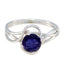 Iolite Solitaire Turkish 925 Silver Blue Gemstone Delicate Glamorous Ring Jewellery
