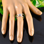 Iolite Solitaire Turkish Sterling Silver Blue Gems Whisper thin Feminine Ring Jewellery