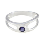 Iolite Solitaire Turkish Sterling Silver Blue Gems Whisper thin Feminine Ring Jewellery