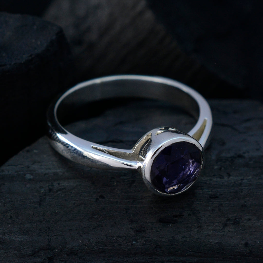 Iolite Solitaire African 92.5 Silver Blue Gemstones Featherlight Fairytale Ring Jewellery
