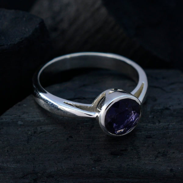 Iolite Solitaire African 92.5 Silver Blue Gemstones Featherlight Fairytale Ring Jewellery