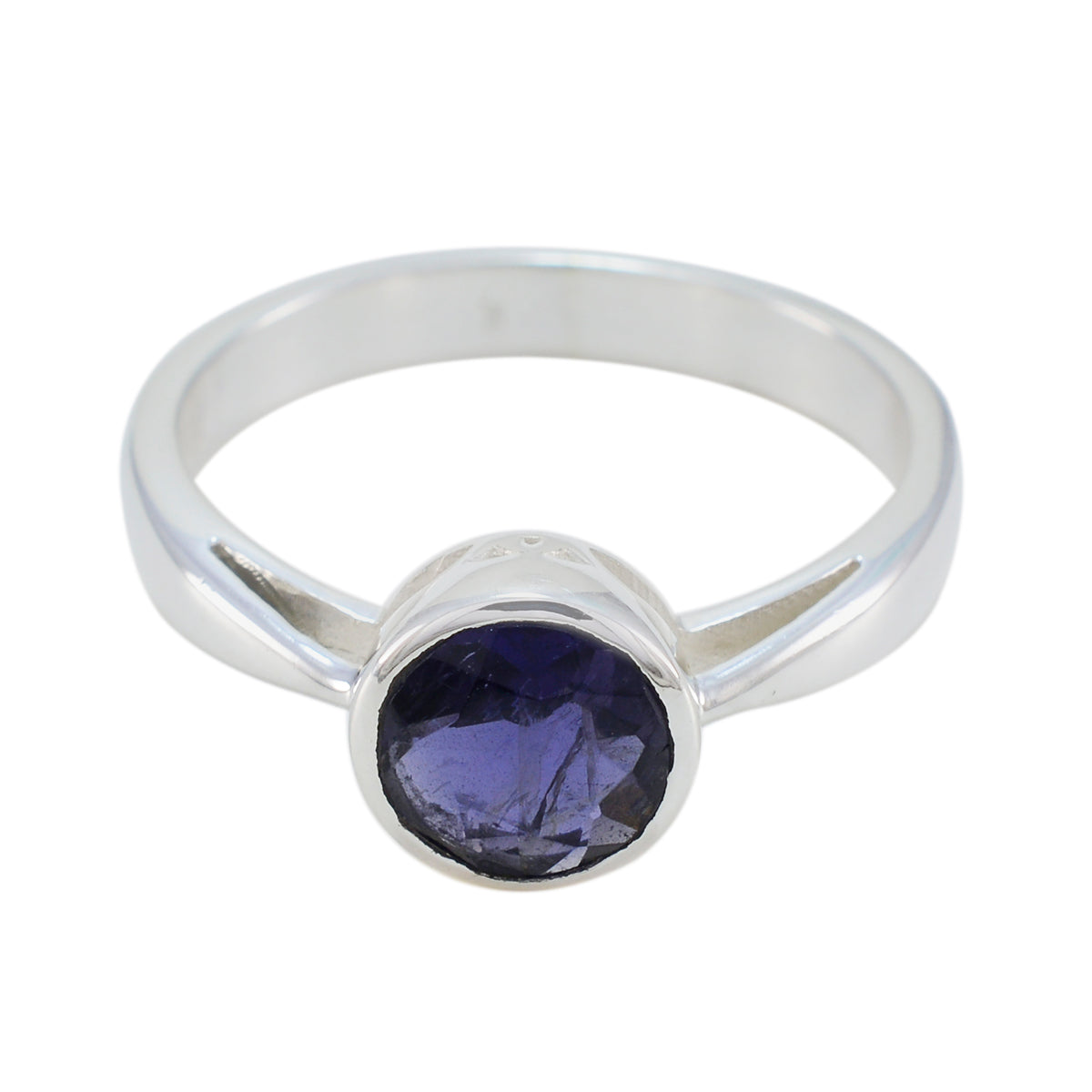 Iolite Solitaire African 92.5 Silver Blue Gemstones Featherlight Fairytale Ring Jewellery メイン画像