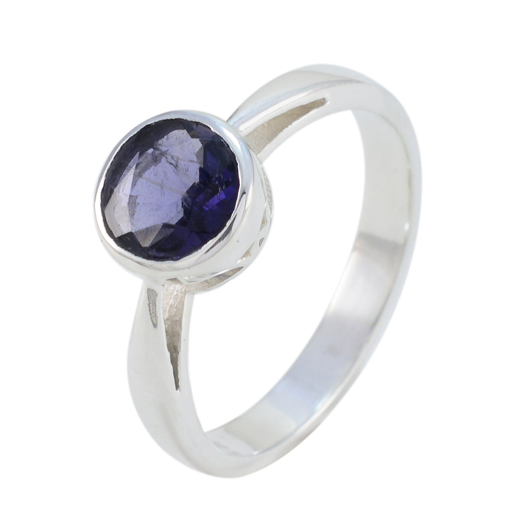 Iolite Solitaire African 92.5 Silver Blue Gemstones Featherlight Fairytale Ring Jewellery