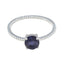 Iolite Solitaire Japanese 92.5 Silver Blue Gemstones Delicate Twist Ring Jewelry