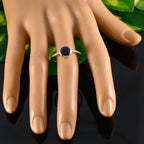 Iolite Solitaire Korean 92.5 Silver Blue Gemstones Delicate Twist Ring Jewelry