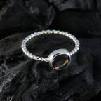 Iolite Solitaire Korean 92.5 Silver Blue Gemstones Delicate Twist Ring Jewelry