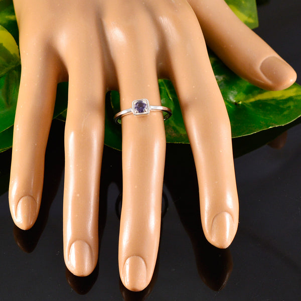 Iolite Solitaire Turkish Sterling Silver Blue Gems Delicate Sophisticated Ring Jewelry