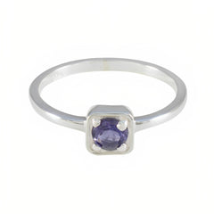 Iolite Solitaire Turkish Sterling Silver Blue Gems Delicate Sophisticated Ring Jewelry
