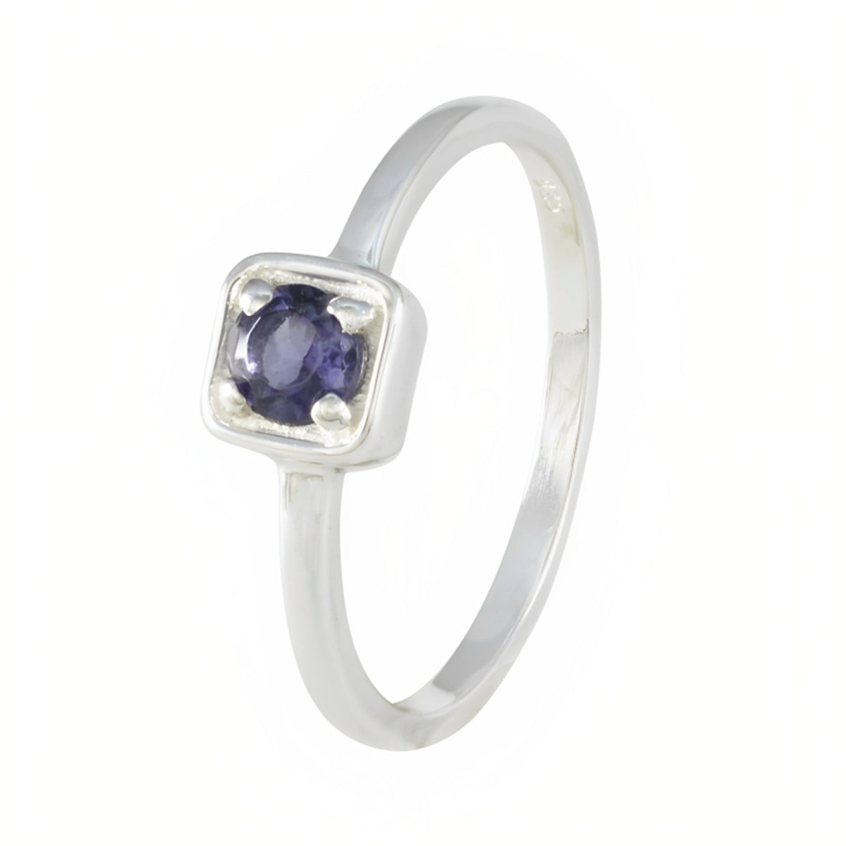 Ioliet Solitaire Turks Sterling Zilver Blauwe Edelstenen Delicate Verfijnde Ring Sieraden Secundaire afbeelding