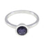 Iolite Solitaire Turkish 92.5 Silver Blue Gemstones Dainty Contemporary Ring Jewellery