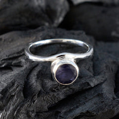 Iolite Solitaire Turkish Sterling Silver Blue Gemstone Delicate Glamorous Ring Jewellery