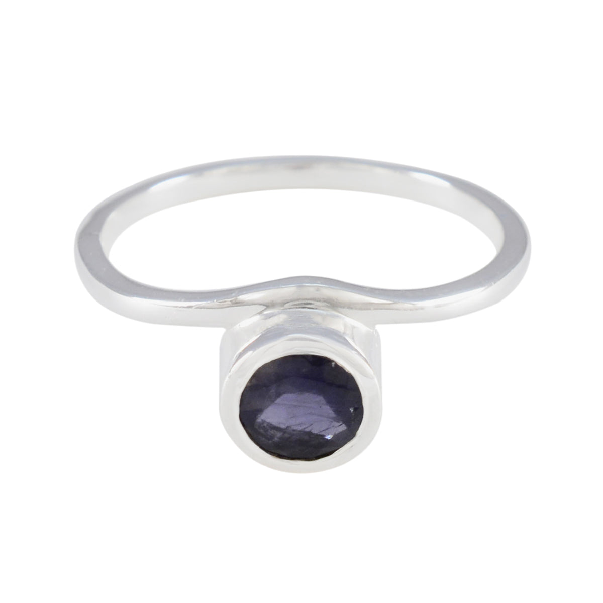 Iolite Solitaire Turkish Sterling Silver Blue Gemstone Delicate Glamorous Ring Jewellery