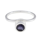 Iolite Solitaire Turkish Sterling Silver Blue Gemstone Delicate Glamorous Ring Jewellery