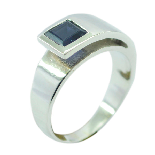 Iolite Solitaire African 92.5 Silver Blue Gems Minimal Artisan Ring Jewellery