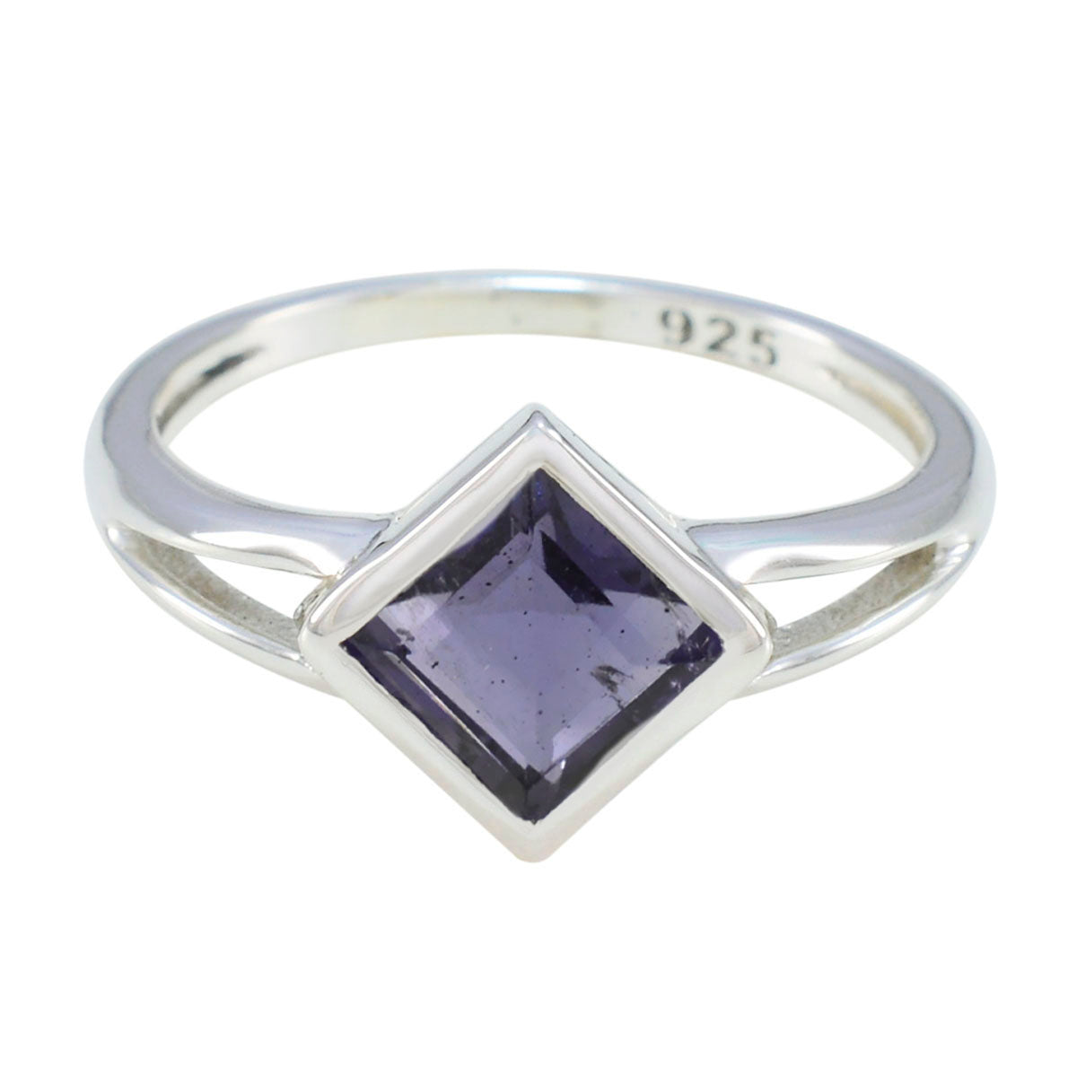 Iolite Solitaire Japanese 92.5 Silver Blue Gems Dainty Glamorous Ring Jewellery Главное изображение товара