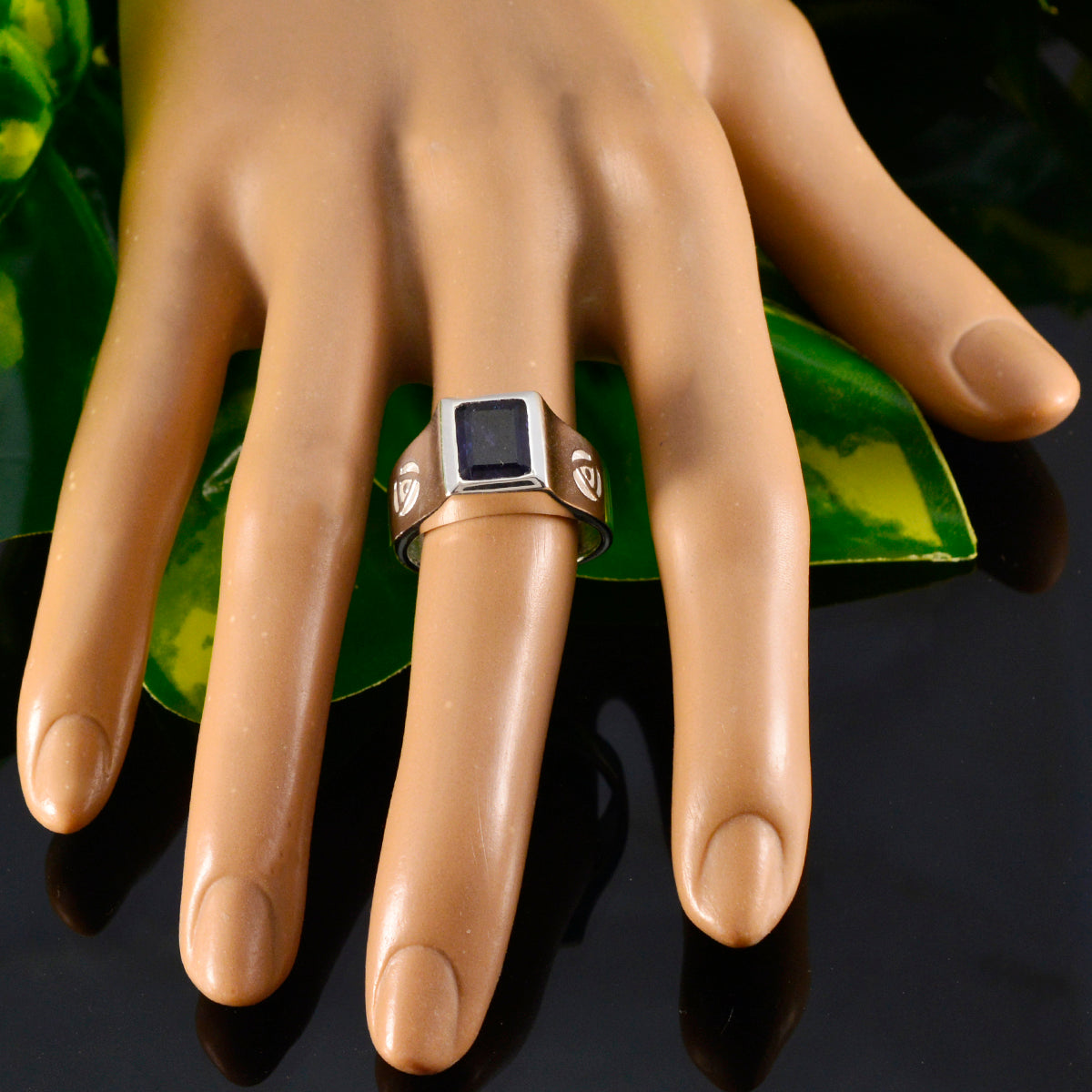 Iolite Solitaire African 925 Sterling Silver Blue Gemstones Versatile Contemporary Ring Jewelry