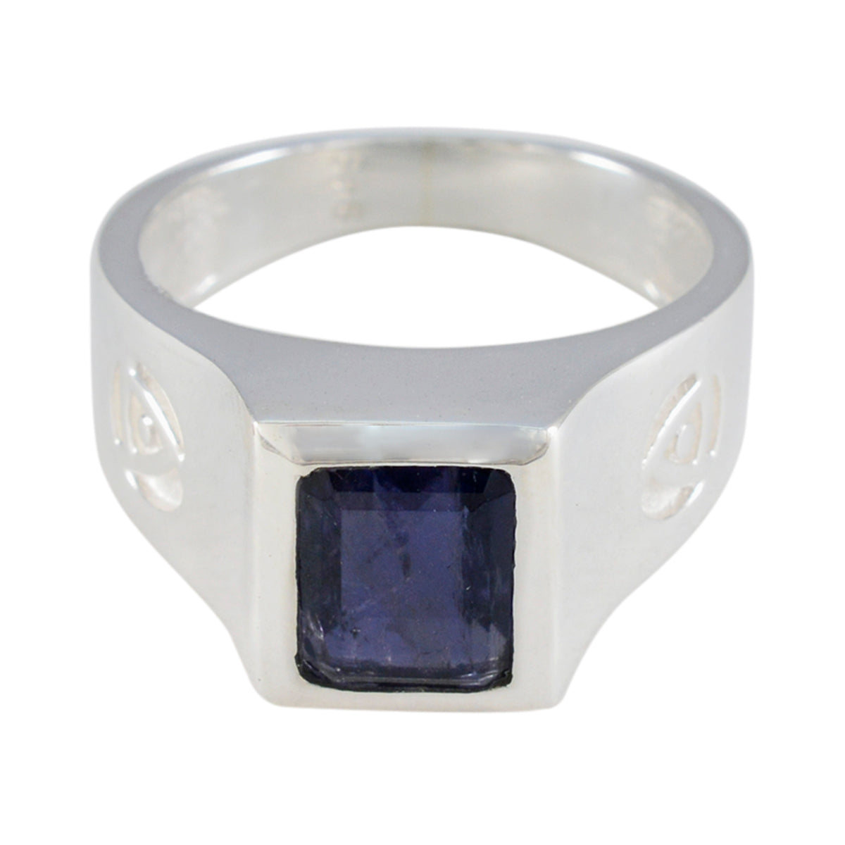 Iolite Solitaire African 925 Sterling Silver Blue Gemstones Versatile Contemporary Ring Jewelry Huvudsaklig produktbild