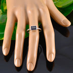 Iolite Solitaire Turkish 925 Silver Blue Gemstone Whisper thin Boho Ring Jewellery