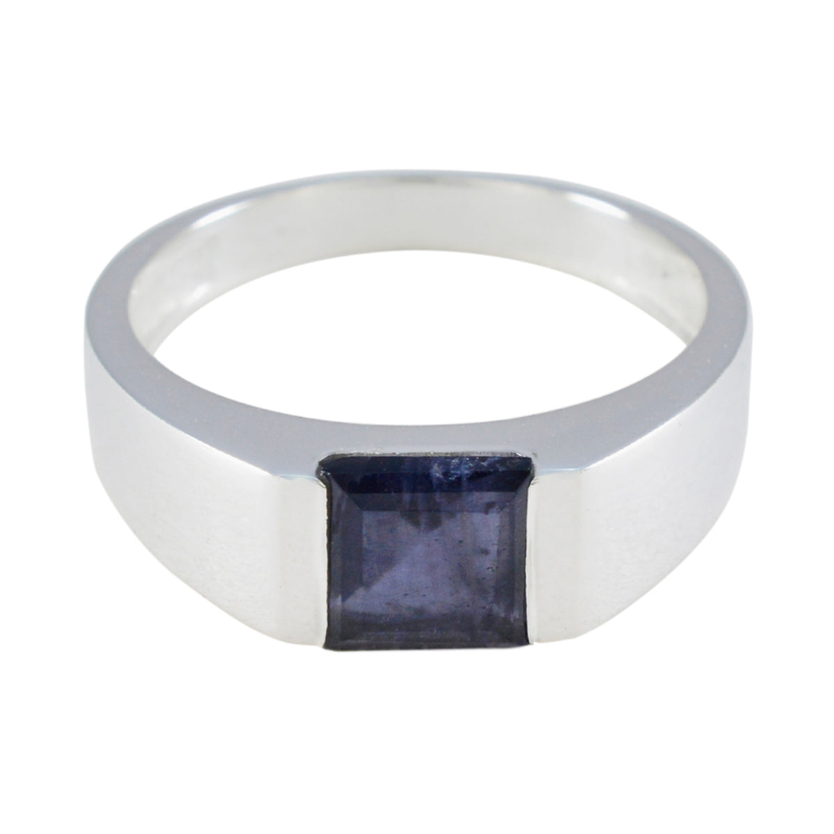 Iolite Solitaire Russian Sterling Silver Blue Gemstones Tiny Sophisticated Ring Jewellery Главное изображение товара