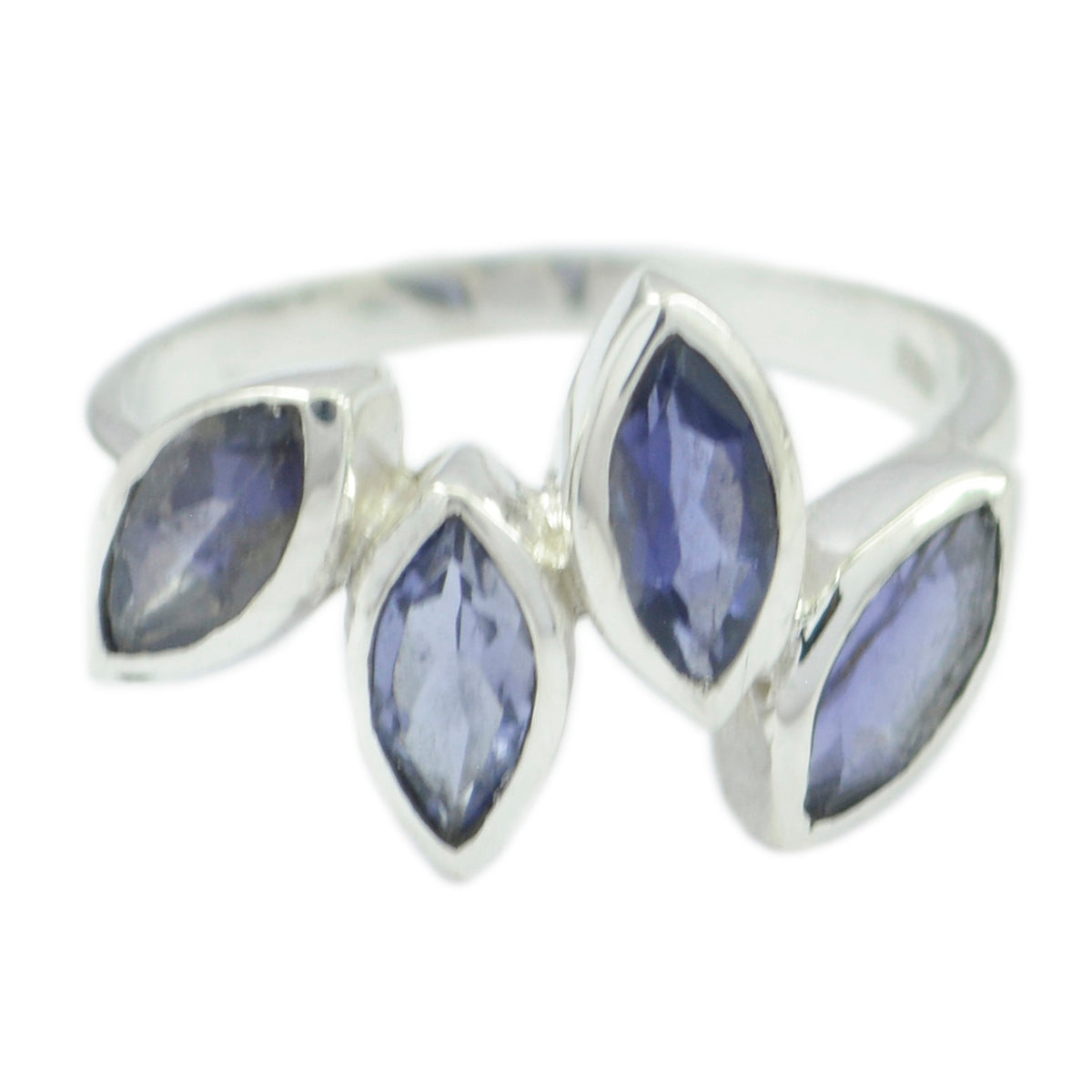 Iolite quarter Moroccan 925 Sterling Silver Blue Gemstones Featherlight Romantic Ring Jewelry