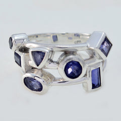 Iolite Trilogy African 92.5 Silver Blue Gems Versatile Trendy Ring Jewellery