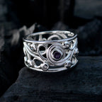 Iolite multiple Egyptian Sterling Silver Blue Gems Classic Bubble Ring Jewelry