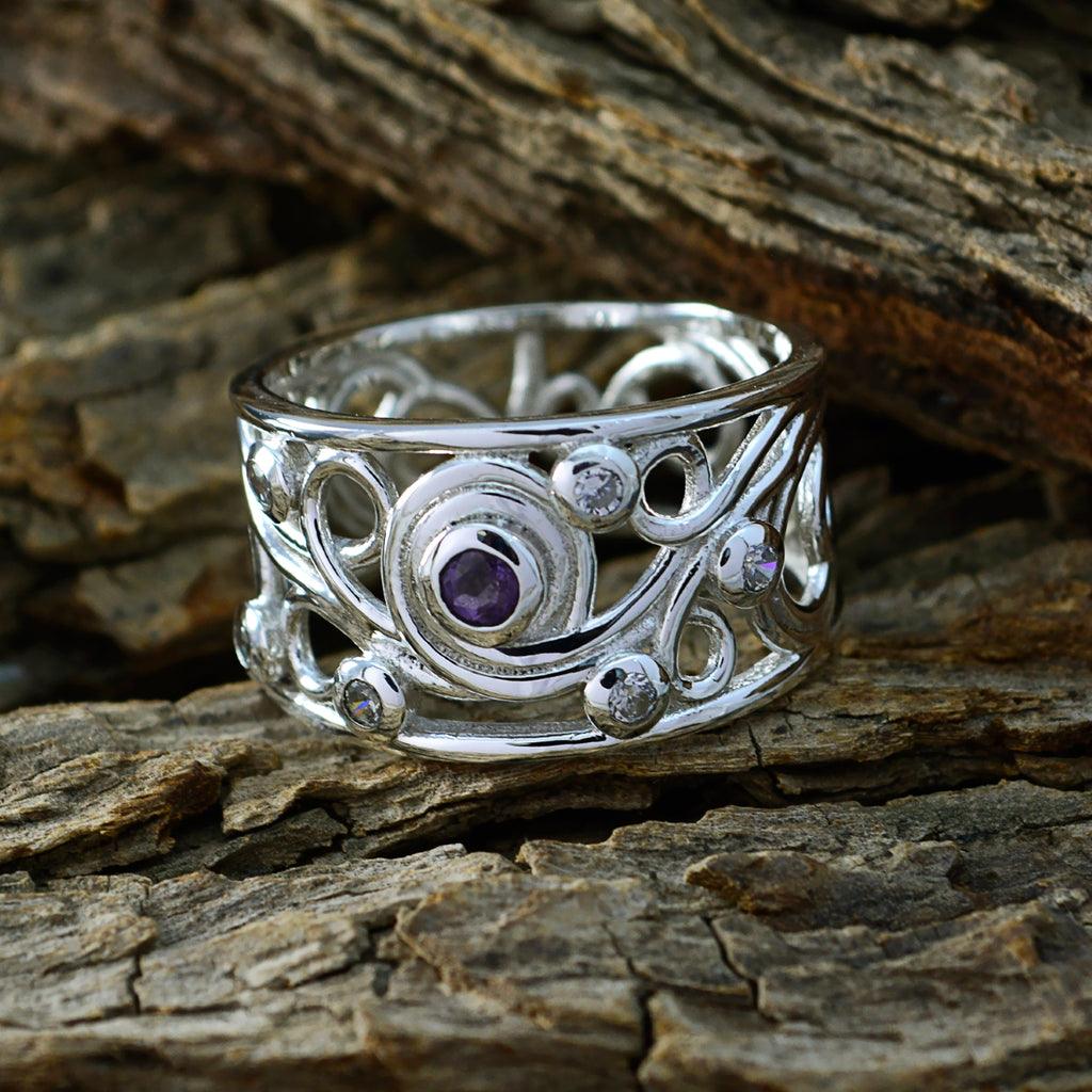 Iolite multiple Egyptian Sterling Silver Blue Gems Classic Bubble Ring Jewelry