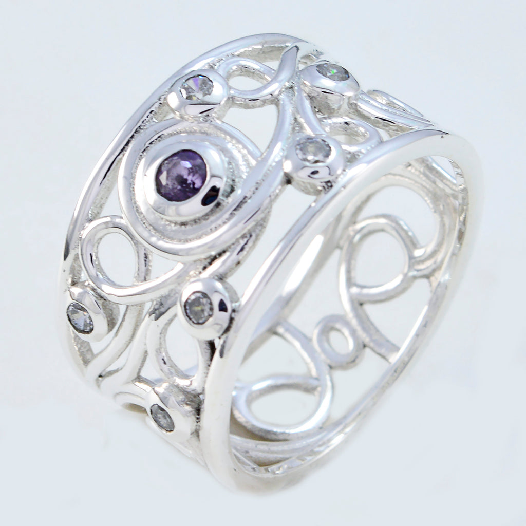 Iolite multiple Egyptian Sterling Silver Blue Gems Classic Bubble Ring Jewelry