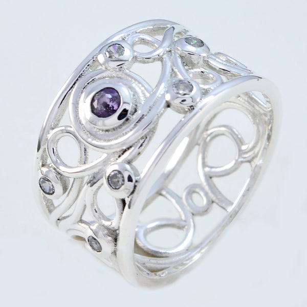 Iolite multiple Egyptian Sterling Silver Blue Gems Classic Bubble Ring Jewelry