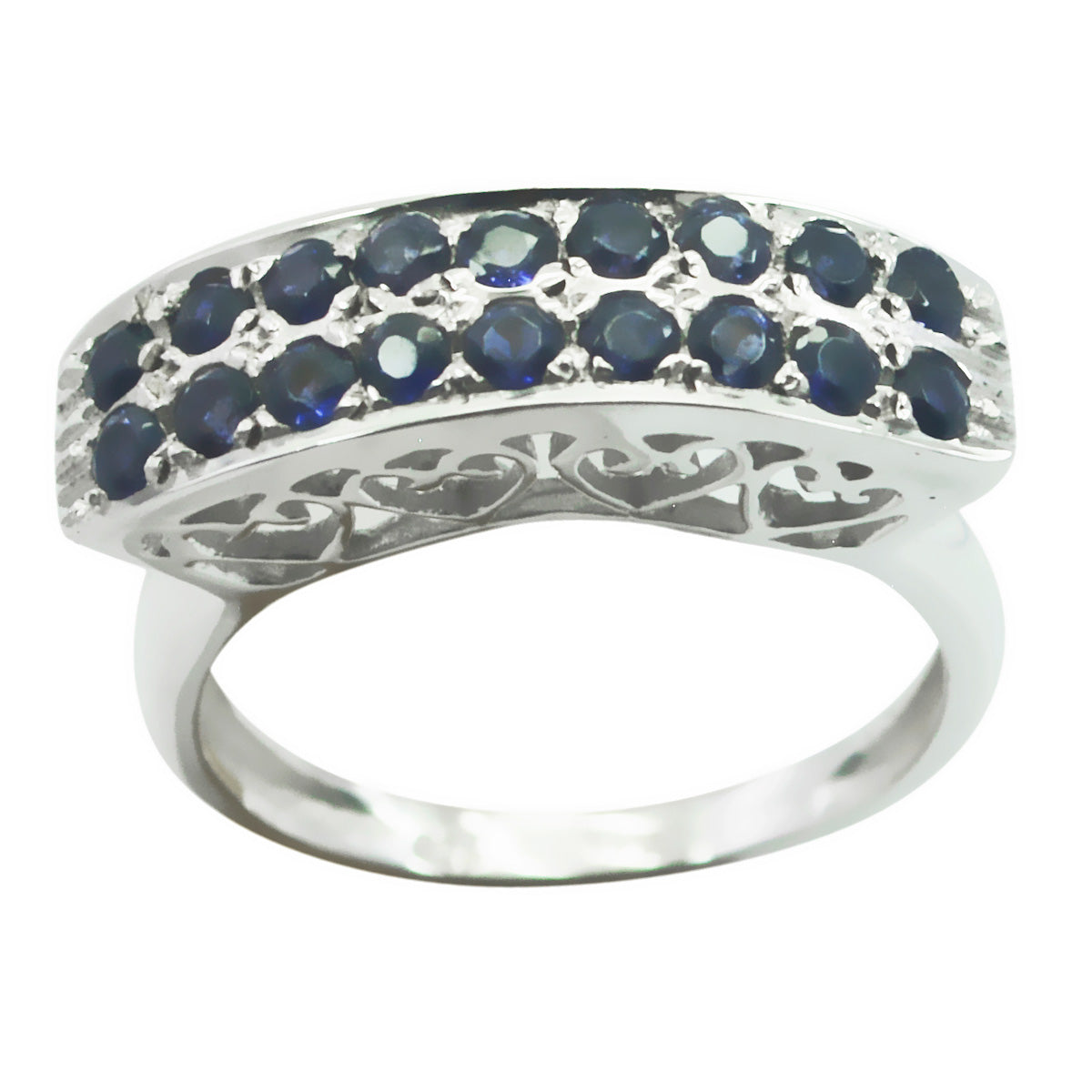 Iolite multiple Turkish 925 Silver Blue Gems Whisper thin Luxurious Ring Jewellery Image principale du produit