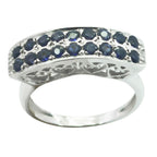 Iolite multiple Turkish 925 Silver Blue Gems Whisper thin Luxurious Ring Jewellery