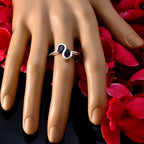 Iolite Toi et Moi Turkish 92.5 Silver Blue Gemstones Dainty Romantic Ring Jewelry