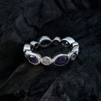 Iolite multiple Indian 925 Sterling Silver Blue Gemstone Minimal Eternity Band Jewelry