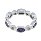 Iolite multiple Indian 925 Sterling Silver Blue Gemstone Minimal Eternity Band Jewelry