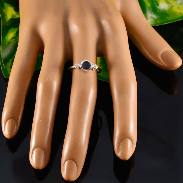 Iolite Trilogy Japanese 92.5 Silver Blue Gemstone Elegant  Abstract Ring Jewellery