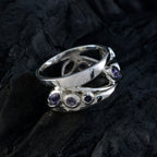 Iolite multiple African 925 Sterling Silver Blue Gems Mid weight Bubble Band Jewelry