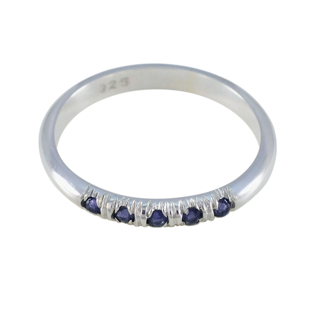 Iolite Penta Japanese Sterling Silver Blue Gems Elegant  Fairytale Ring Jewelry