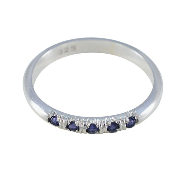 Iolite Penta Japanese Sterling Silver Blue Gems Elegant  Fairytale Ring Jewelry