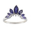 Iolite Hepta Japanese Silver Blue Gemstones Dainty crown Ring Jewelry