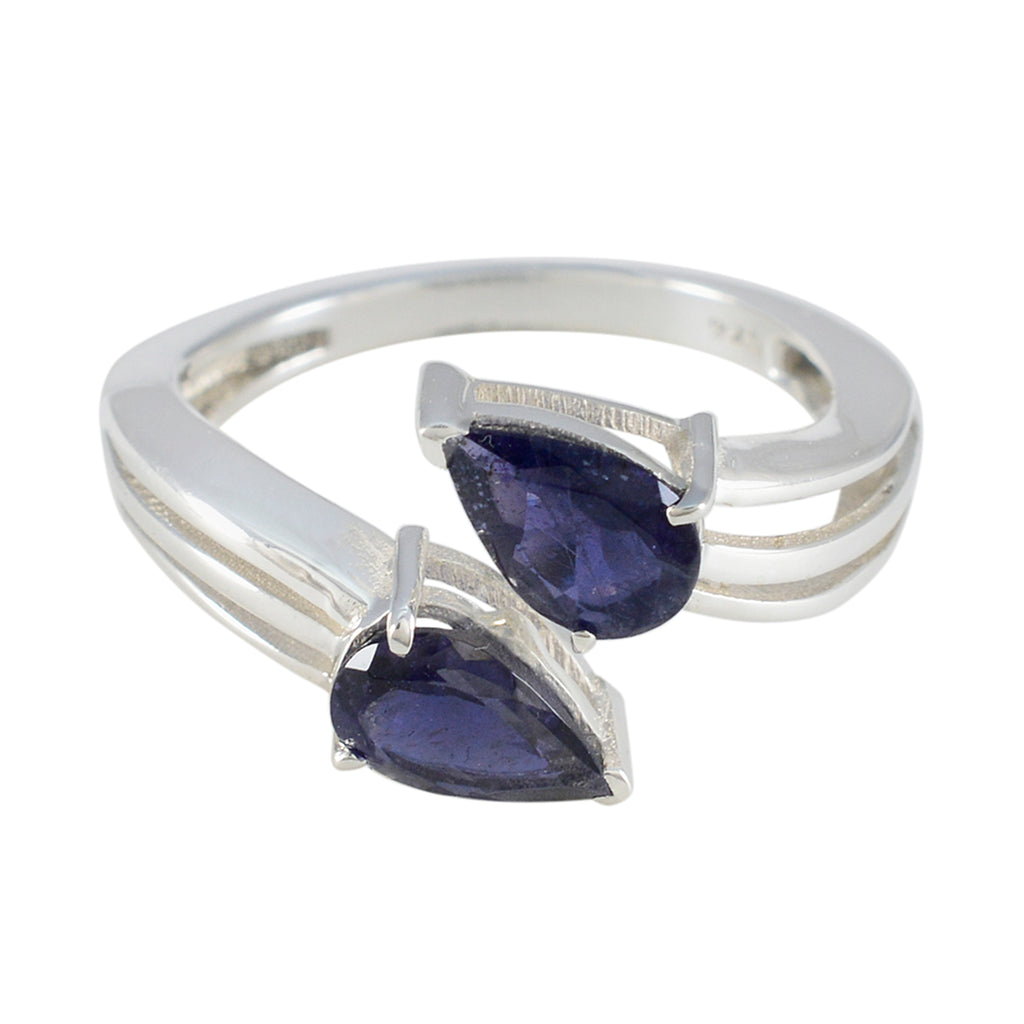 Iolite Toi et Moi Turkish 925 Silver Blue Gemstones Whisper thin Fairytale Ring Jewellery