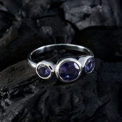 Iolite Trilogy Japanese 925 Silver Blue Gems Whisper thin Abstract Ring Jewellery
