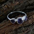 Iolite Trilogy Japanese 925 Silver Blue Gems Whisper thin Abstract Ring Jewellery