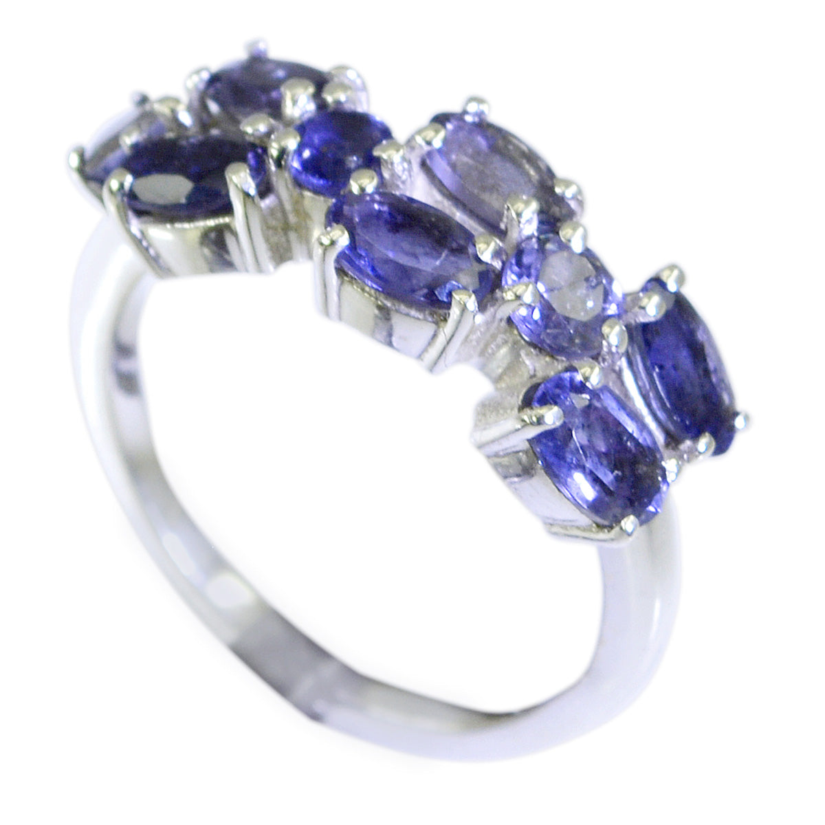 Iolite Hexa Turkish 92.5 Silver Blue Gems Dainty Contemporary Ring Jewelry Главное изображение товара