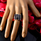 Iolite Navratna Moroccan 925 Sterling Silver Blue Gems Classic Sophisticated Ring Jewelry