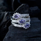 Tourmaline Trilogy African 925 Sterling Silver multicolor Gemstones Essential  Trendy Ring Jewellery