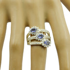 Tourmaline Trilogy African 925 Sterling Silver multicolor Gemstones Essential  Trendy Ring Jewellery