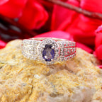 Iolite Halo Russian Sterling Silver Blue Gems Eye catching Modern Ring Jewellery
