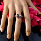 Iolite Halo Korean Silver Blue Gems Dainty Fairytale Ring Jewellery