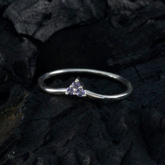 Iolite Trilogy Turkish 925 Silver Blue Gemstones Minimalist Glamorous Ring Jewellery