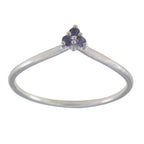 Iolite Trilogy Turkish 925 Silver Blue Gemstones Minimalist Glamorous Ring Jewellery